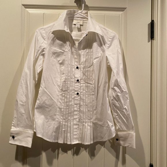 LOFT Tops - LOFT Button Down White Shirt